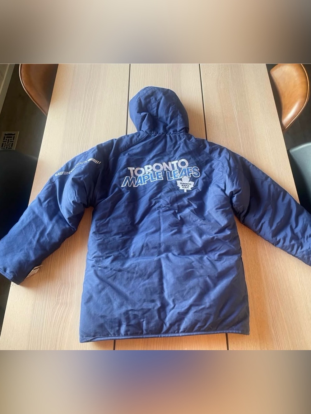 Vtg 90s Toronto Maple Leafs Youth Puffer Jacket - NWT Sample edition kids medium